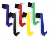 Škrabák na kopytá s kefkou, hlava koňa